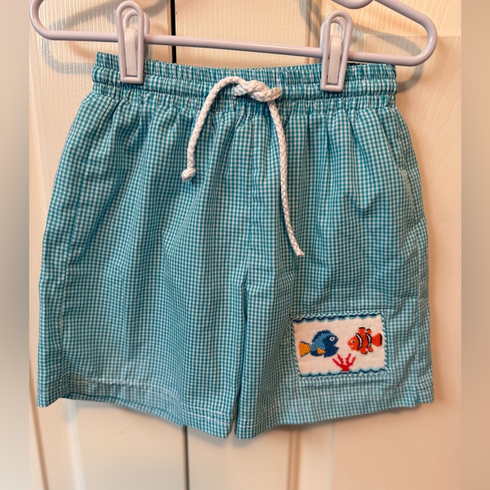 Anavini Smocked Finding Nemo Swim Trunks
